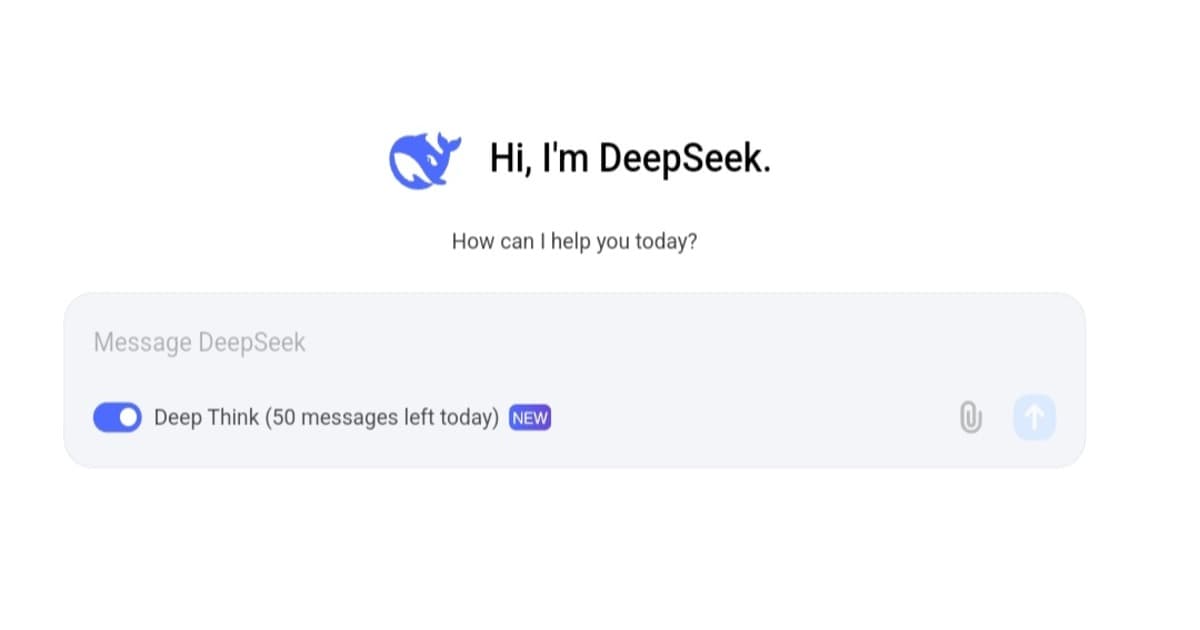 واجهة DeepSeek Chat مع خيار استخدام التفكير المتقدم في R1-Lite-Preview مجانًا