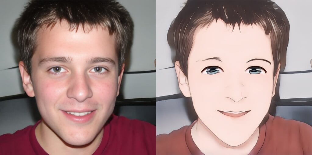 Free AI Conversion of Young Face to Anime Style