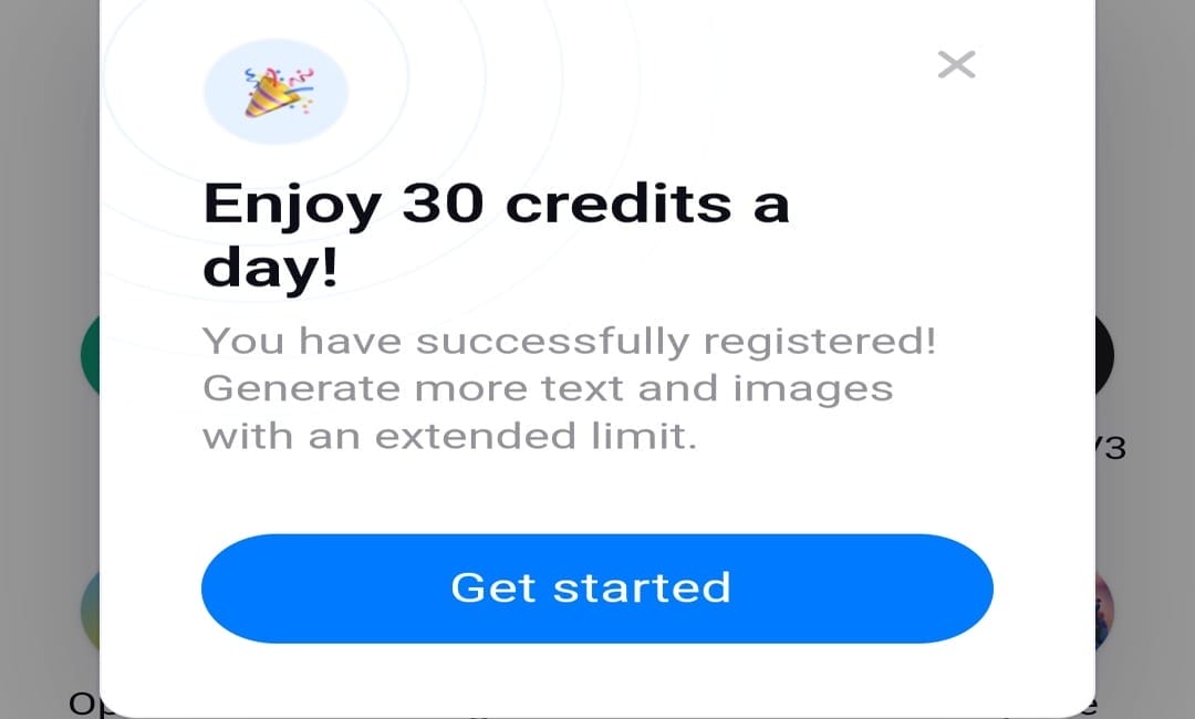 الحصول على باقة مجانية يومية 30 من الرصيد لاستخدام أدوات الذكاء الاصطناعي المختلفة بالمنصة